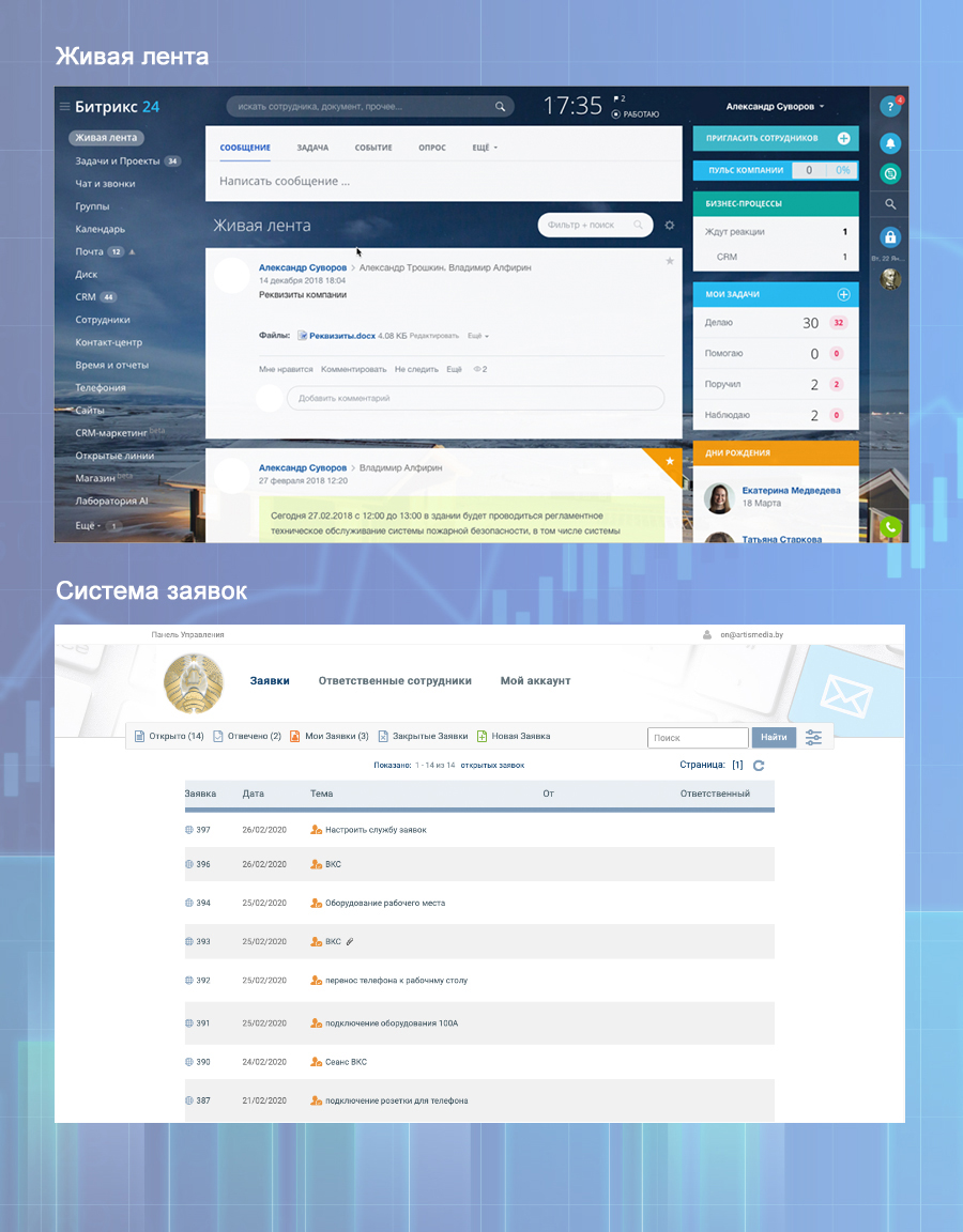 Корпоративный портал Битрикс24 для Министерства Экономики Республики Беларусь – Часть 1