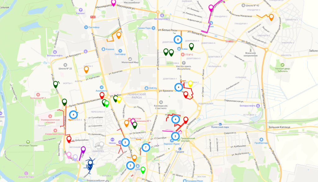 Разработка интерактивной карты раскопок для Гродно ЖКХ. Кейс внедрения на 1С-Битрикс